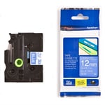 Brother TZe-535 - 8m wit op blauw / gelamineerd tape / 12mm (origineel)