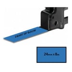 Brother TZe-551 tape zwart op blauw 24mm (huismerk)