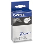 Brother TC-291 - 7.7m zwart op wit / gelamineerd tape / 9mm (origineel)