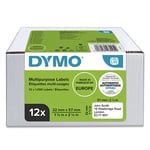 Dymo 2093095 verwijderbare multifunctionele etiketten 12 rollen (origineel)