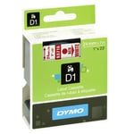 DYMO 53715 - 7m rood op wit / zelfklevend tape / D1 / 24mm (origineel)