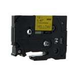 Brother TZe-S631 - 8m zwart op geel / gelamineerd tape / sterk klevend / 12mm (huismerk)