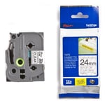 Brother TZe-S151 - 8m zwart op transparant / gelamineerd tape / sterk klevend / 24mm (origineel)
