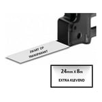 Brother TZe-S151 extra klevend tape zwart op transparant 24mm (huismerk)