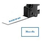Brother TZe-263 - 8m blauw op wit / gelamineerd tape / 36mm (huismerk)