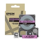 Epson LK-4UBP tape zwart op paars 12 mm (origineel)