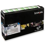 Lexmark X748H1CG toner cartridge cyaan hoge capaciteit (origineel)