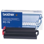 Brother PC-70 printcassette met donorrol zwart (origineel)