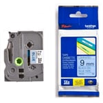 Brother TZe-521 - 8m zwart op blauw / gelamineerd tape / 9mm (origineel)