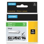 DYMO 1805414 IND Rhino tape vinyl wit op groen 12mm (origineel)