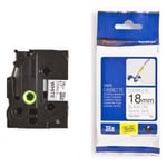 Brother TZe-FX241 - 8m zwart op wit / gelamineerd tape / flexi id / 18mm (origineel)