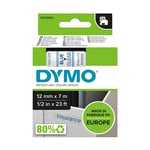 DYMO 45011 - 7m blauw op transparant / zelfklevend tape / D1 / 12mm (origineel)