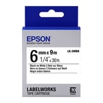 Epson LK-2WBN standard tape zwart op wit 6mm (origineel)
