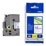 Brother TZe-243 - 8m blauw op wit / gelamineerd tape / 18mm (origineel)