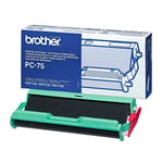 Brother PC-75 printcassette met donorrol zwart (origineel)
