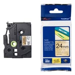 Brother TZe-PR831 tape zwart op goud 12 mm (origineel)