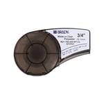 Brady M21-750-430-WT-CL tape polyester | wit op transparant | 19,1mm x 6,40m