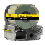 Epson LK-9YBVN tape zwart op geel 50 mm (origineel)