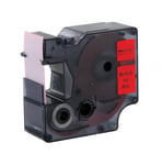 DYMO S0720970 / 53717 tape zwart op rood 24mm (huismerk)