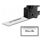 Brother TZe-135 - 8m wit op transparant / gelamineerd tape / 12mm (huismerk)