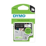 DYMO 16959 - 5,5m zwart op wit / permanent tape / zelfklevend / 12mm (origineel)