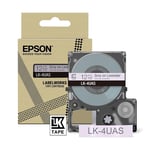 Epson LK-4UAS tape grijs op lavendel 12 mm (origineel)