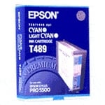 Epson T489 inkt cartridge licht cyaan / cyaan (origineel)