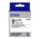 Epson LK-3WBN standaard tape zwart op wit 9mm (origineel)