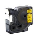 Dymo S0718090 / 18491 IND Rhino tape flexibel nylon zwart op geel 19mm (huismerk)