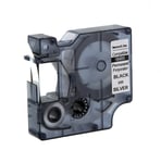 DYMO S0718170 / 18485 IND Rhino tape permanent polyester zwart op metallic 9mm (huismerk)