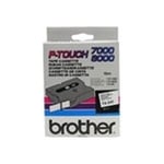 Brother TX-241 - 8m zwart op wit / gelamineerd tape / 18mm (origineel)