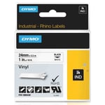 DYMO 1805430 IND Rhino tape vinyl zwart op wit 24mm (origineel)