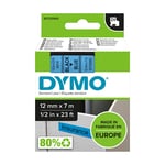 DYMO 45016 - 7m zwart op blauw / zelfklevend tape / D1 / 12mm (origineel)