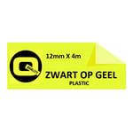 DYMO 91202 - 4m plastic geel / LetraTag tape / 12mm (huismerk)