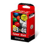 Lexmark 18YX143 / 18Y0144 serie hoge capaciteit ( 43XL C / 44XL BK ) origineel