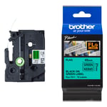 Brother Fle-7511 vlagtape zwart op groen 21 mm (origineel)