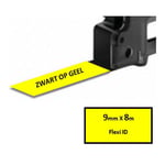 Brother TZe-FX621 - 8m zwart op geel / gelamineerd tape / flexi id / 9mm (huismerk)
