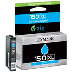 Lexmark 14N1615E inkt cartridge cyaan hoge capaciteit nr. 150XL (origineel)