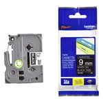 Brother TZe-M921 tape zwart op mat zilver 9 mm (origineel)