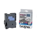 Brother TX-151 - 15m zwart op transparant / gelamineerd tape / 24mm (origineel)