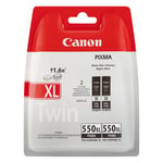 Canon PG-550BK XL inktcartridge zwart 2 stuks (origineel)