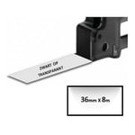 Brother TZe-161 - 8m zwart op transparant / gelamineerd tape / 36mm (huismerk)
