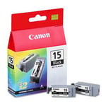 Canon BCI-15BK inkt cartridge zwart ( 2 stuks ) origineel