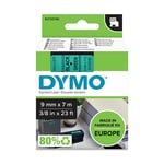 DYMO 40919 - 7m zwart op groen / zelfklevend tape / D1 / 9mm (origineel)
