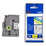 Brother TZe-121 - 8m zwart op transparant /gelamineerd tape / 9mm (origineel)