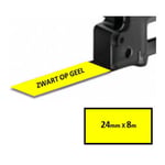 Brother TZe-651 - 8m zwart op geel / gelamineerd tape / 24mm (huismerk)