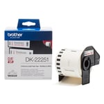 Brother DK-22251 continue papiertape rood / zwart op wit (origineel)