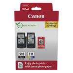 Canon PG-510/CL-511 photo value bundel (origineel)