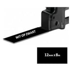 Brother TZe-335 - 8m wit op zwart / gelamineerd tape / 12mm (huismerk)
