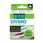 DYMO 45809 - 7m zwart op groen / zelfklevend tape / D1 / 19mm (origineel)